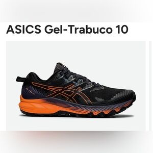 Asics Black and Orange Gel-Trabuco 10 Running Shoes